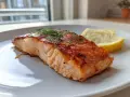 Saftig lax i airfryer, perfekt tillagad med dill och citron. Enkel och god middag!