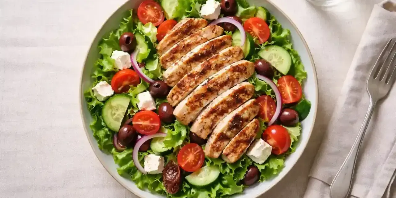 En fräsch sallad med grillad kyckling, inspirerad av Tareq Taylor. Perfekt för en lätt lunch eller middag.
