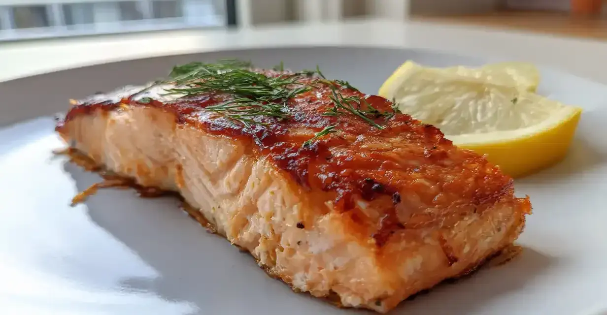 Saftig lax i airfryer, perfekt tillagad med dill och citron. Enkel och god middag!