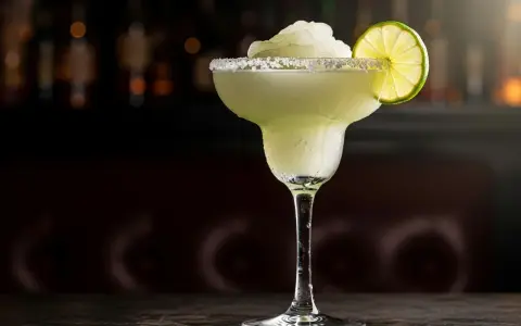 En frostig frozen margarita med saltkant och lime. Perfekt för ett somrigt frozen margarita recept.