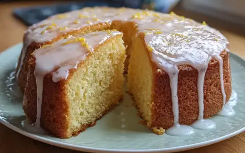 En saftig sockerkaka med glasyr och citronskal, perfekt för fikat. Ett enkelt sockerkaka recept att prova.