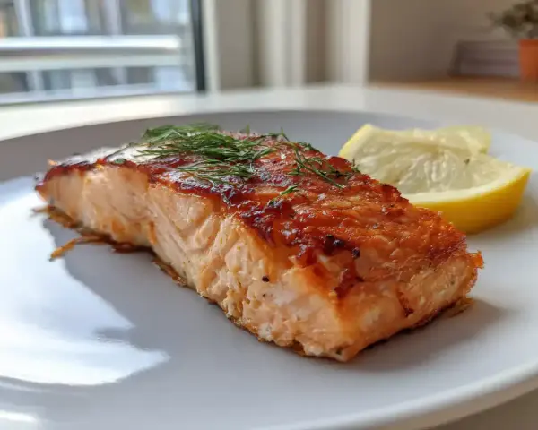 Saftig lax i airfryer, perfekt tillagad med dill och citron. Enkel och god middag!