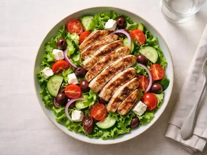En fräsch sallad med grillad kyckling, inspirerad av Tareq Taylor. Perfekt för en lätt lunch eller middag.