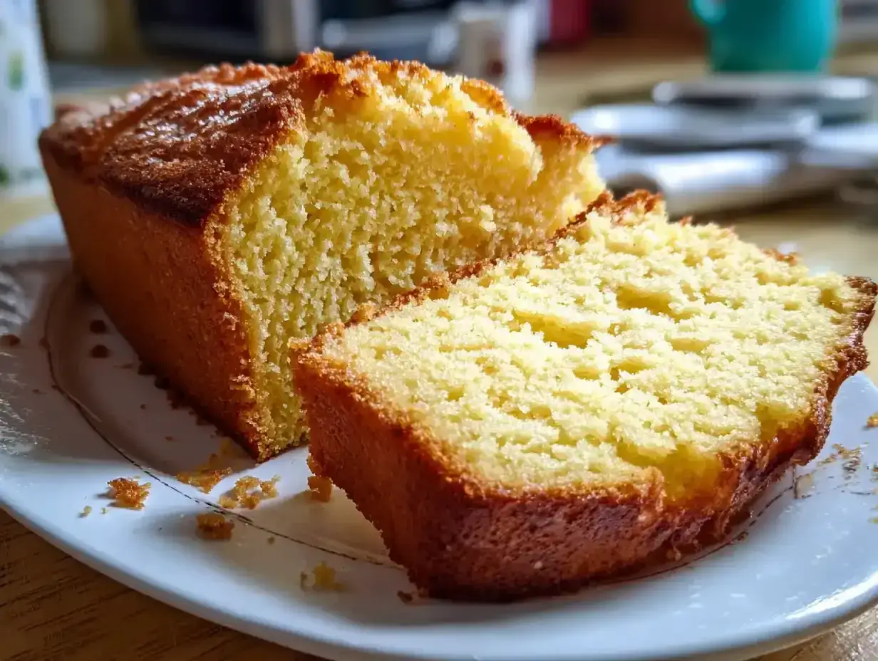En saftig sockerkaka med gyllene skorpa, perfekt för fikat.